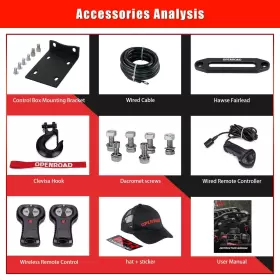 13000RN-2 OPENROAD Electric Winch Synthetic Cable Trailer 4WD #3
