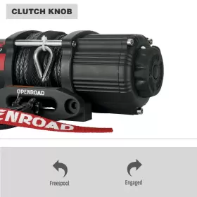 4500S-GN OPENROAD Electric Winch Trailer Synthetic Rope Road #3