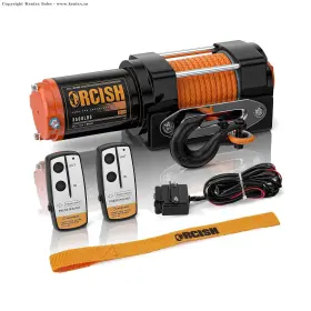 B098381BDC ORCISH Waterproof Electric Winch Synthetic Rope Wi