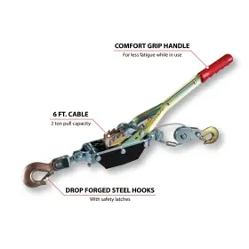 039564501005 PERFORMANCE TOOL Dual Gear Power Puller Winch #2