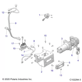 2206563 POLARIS Winch 2500 #2
