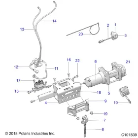 2637282 POLARIS Winch Swl #2