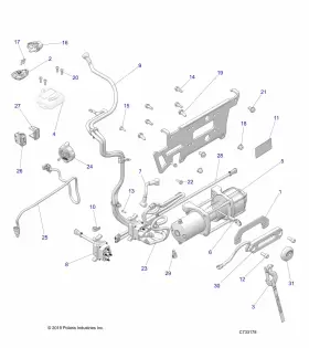2637989 POLARIS Winch Contr Incls