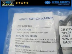 2882373 POLARIS Winch Switch Wiring Harness Rzr Xp Turbo 1000 #2