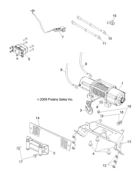 4012432 POLARIS Cable Power Winch