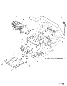 5260008-458 POLARIS Fairlead Plate Mount #2