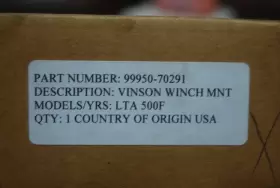 99950-70291 POLARIS Winch Mount Plate Lta 500