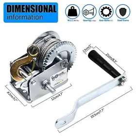 764555011668 PROFLINE Winch Steel Cable Boat Trailer Twoway #2