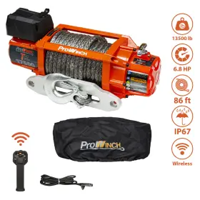 PWTR17500IS12V PROWINCH Electric Waterproof Winch Synthetic #2