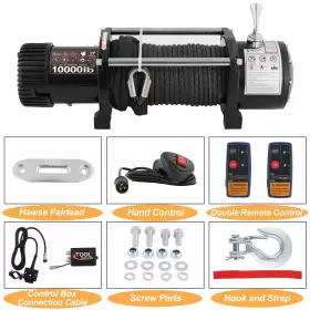PULI-10000 PULI Electric Winch Synthetic Rope Towing Road #2