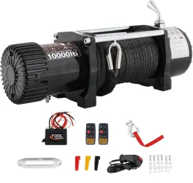 ROPE-10000-A PULI Electric Winch Synthetic Towing Atv Utv
