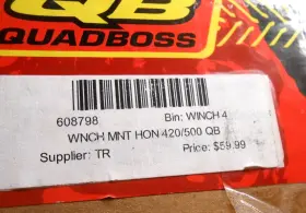 608798 QUADBOSS Winch Mount Atv 420 500 Honda Rancher Foreman #3