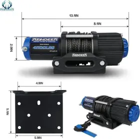 731173882703 REINDEER Winch Electric Synthetic Rop Kit #2