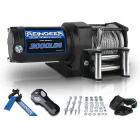 768807191825 REINDEER Electric Winch Steel Cable Towing Atv