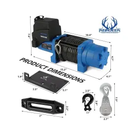 USAM-REEW010S REINDEER Winch Electric Synthetic Rop Kit #3