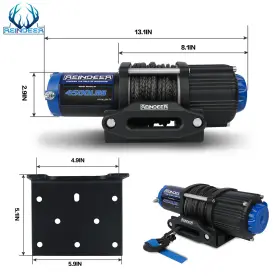 USEB-REEW003 REINDEER Electric Winch Synthetic Rope Towing #3