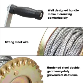 ATRT1061CD-1 ROAD DAWG Torin Crank Boat Winch Cable #2