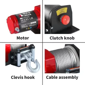 689998820441 RUGCEL WINCH Hulk Atv Utv Electric Waterproof #3