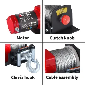 782500217477 RUGCEL WINCH Hulk Atv Utv Electric Waterproof #3
