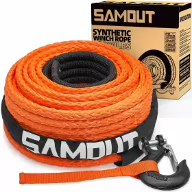 758762847219 SAMOUT Synthetic Winch Rope Cable Kit