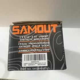 SMSWR060-15 SAMOUT Synthetic Winch Rope Cable Forged Kit #3