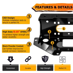 80106027 SI Steel Winch Mounting Bracket Rocker Switch Pro Xp #3