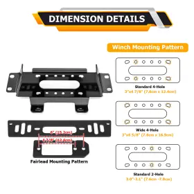 80106049 SI Midsize Steel Winch Mount Etx 400 500 570 800 #3