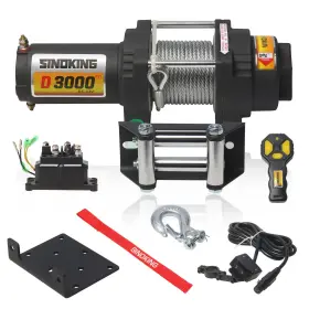 743815155557 SINOKING Utv Atv Winch Feet Steel Cable Electric