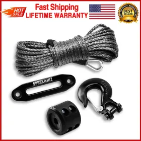 11021029 SPARKWHIZ Synthetic Winch Line Cable Rope Sleeve Atv