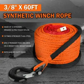 759838635570 STEGODON Synthetic Winch Rope Dyneema Cable Line #2