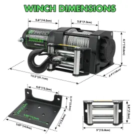 788505845684 STEGODON Winch Electric Atv Utv Boat Wired 3500 #2