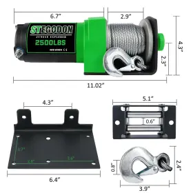 USAM-STEW010S STEGODON Atv Utv Electric Winch Waterproof Wi #2