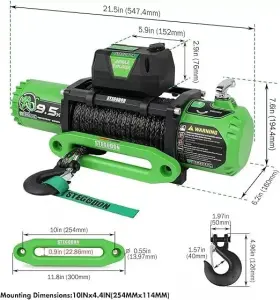 USAM-STEW022 STEGODON Electric Winch Synthetic Rope Suv 4X4 #2