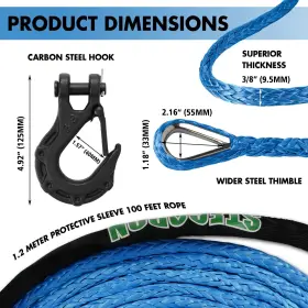 USAM-STWR003 STEGODON Synthetic Winch Rope Dyneema Cable Line #3