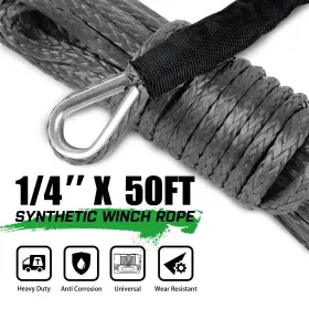 USAMSTWR005 STEGODON Synthetic Winch Rope Line Cable #2