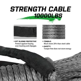 USAMSTWR005 STEGODON Synthetic Winch Rope Line Cable #3