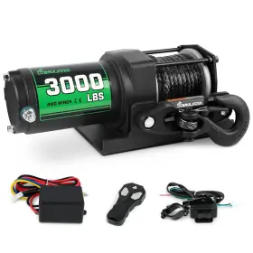 3000LB-SRN STIMULATER Atv Winch Synthetic Rope Electric