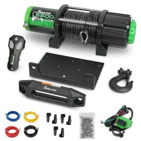 5500LB-FBA STIMULATER Atv Utv Winch Electric Synthetic Rope #2