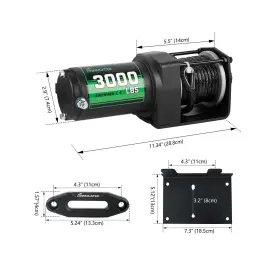 USAM-SREW008S-1 STIMULATER Atv Winch Electric Synthetic Rope #3