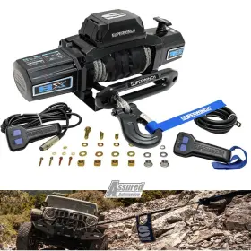 Superwinch 1712204 12000 Lbs Winch 12v 80ft Synthetic Rope Cap Wireless Remote Fairlead