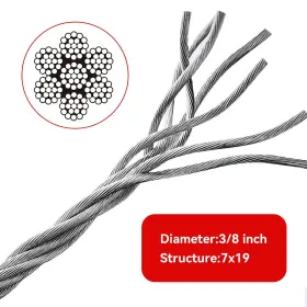 763477469854 TGPRDT Winch Cabletowing Cable Dutywith Swivel #2