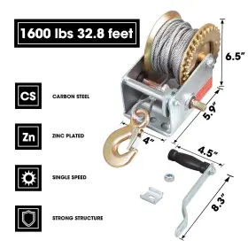 615268116150 TORIN Winch Steel Wire 1600 #3