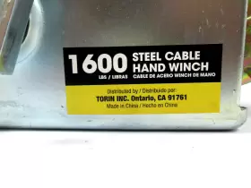 ATRT1161SR TORIN Steel Cable Manual Crank Winch #2
