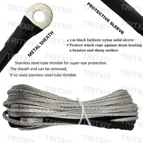 750439079237 TRITXIY Synthetic Winch Rope Protecing Sleeve #2