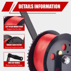 798789717980 TYT Boat Trailer Strap Winch Longlasting Gear #3