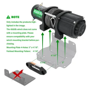 PP3PL170005 TYT Atv Winch Electric Synthetic Rope #2