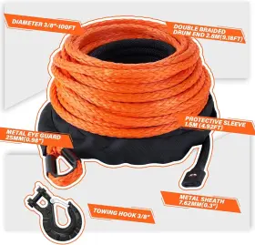 TYT-3-8-100 TYT Synthetic Winch Rope Hook #3