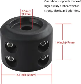 U-HOST-1 UCREATIVE Winch Rope Hook Rubber Stopper Steel #3