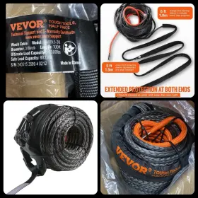 HCJPSJYX12IN5PYEK VEVOR Winch Rope Line Cable Cap Atl