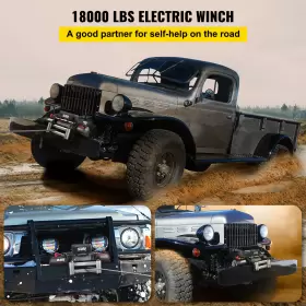 JCPJ1.8WBG75FT001 VEVOR Electric Winch Steel Cable Atv Utv #2